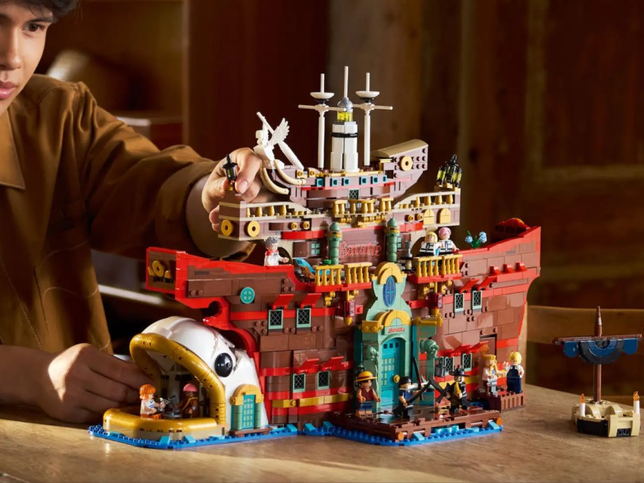 giant pirate ship with fish head lego 