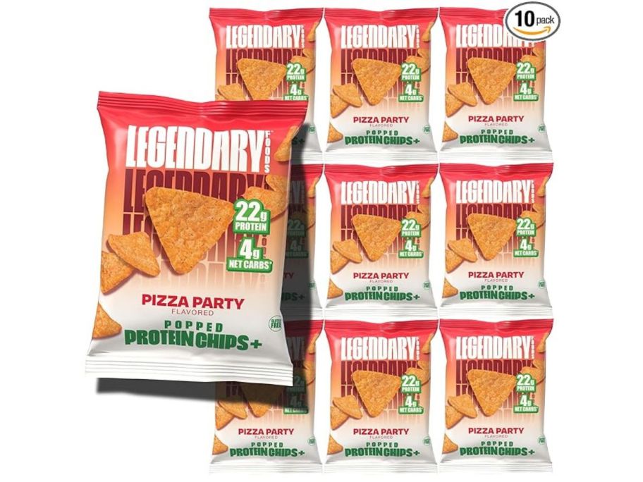 10 packs of triangle shaped snack chips