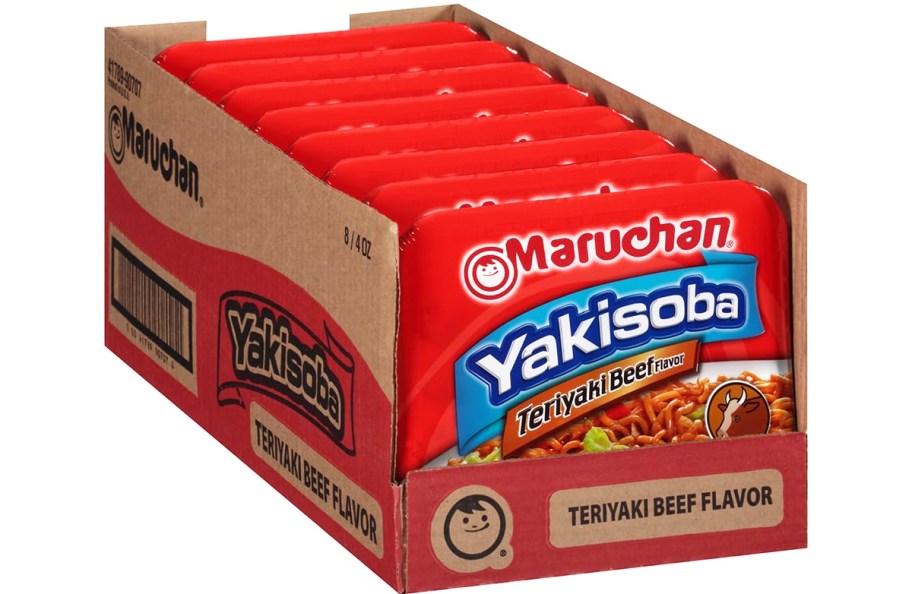 8-pack of Maruchan Yakisoba in teriyaki beef flavor