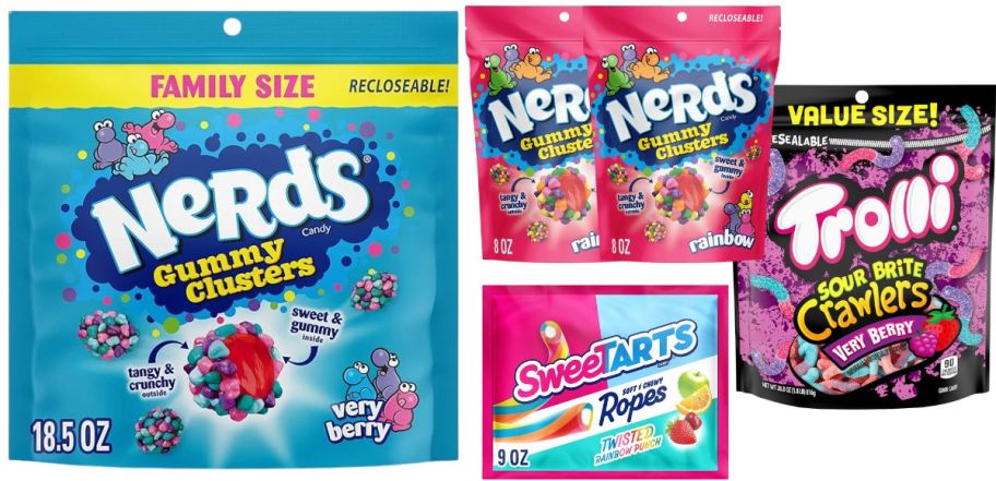 Nerds, Sweet Tarts, & Trolli Candy
