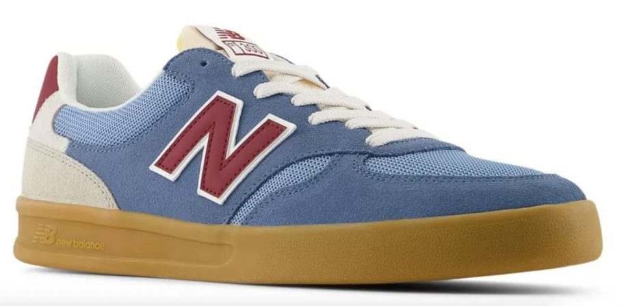 blue and red New Balance Men's CT300 v3 Court Sneaker