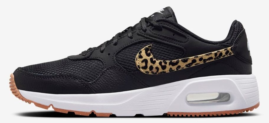 Nike Air Max SC Women's Shoes in black and cheetah print