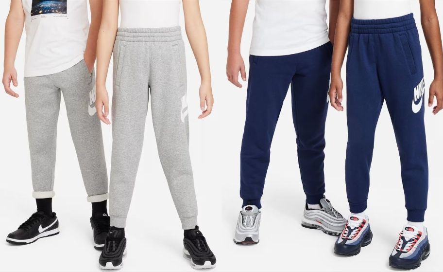 4 kids in fleece joggers