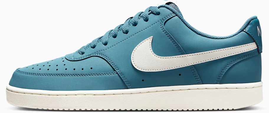 teal and white nike sneaker