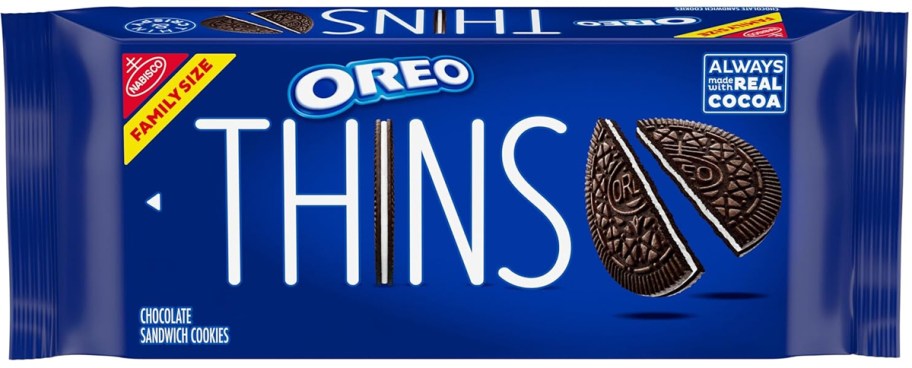 dark blue pack of OREO Thins cookies