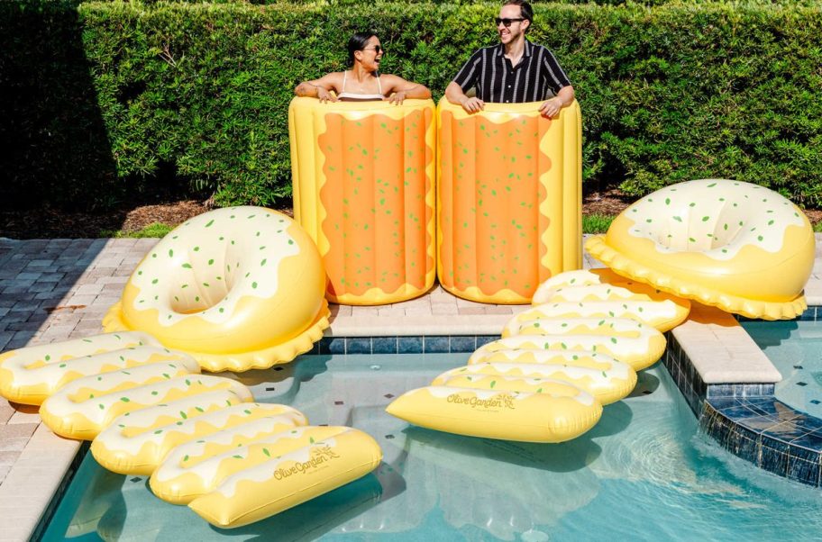 Olive Garden Noodle Floats in pool