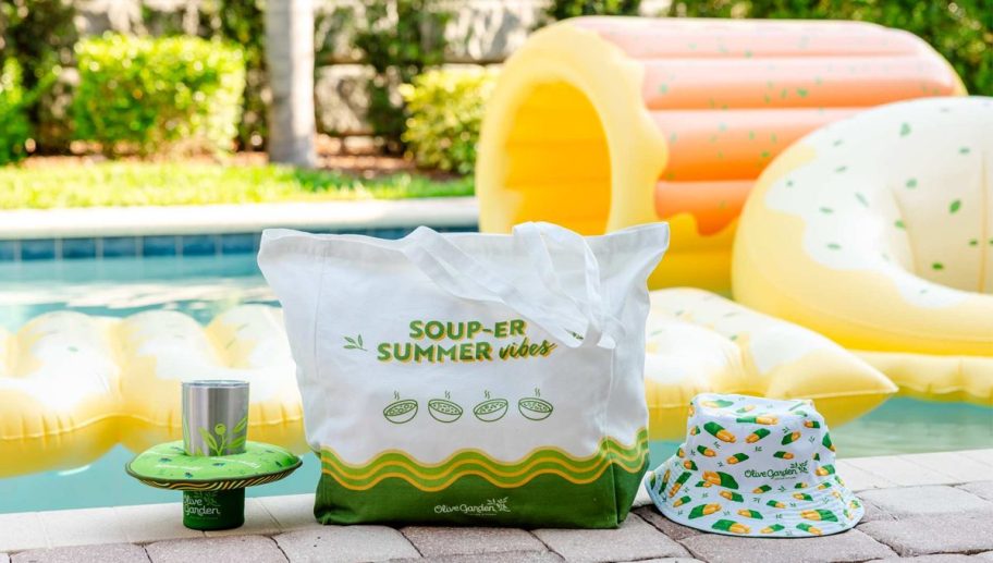 Olive Garden Pool Accessories on the side of a pool