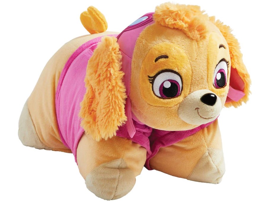 tan and pink pillow pet of skye from paw patrol