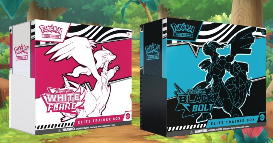 Pokemon White Flare & Black Bolt sets in a forest