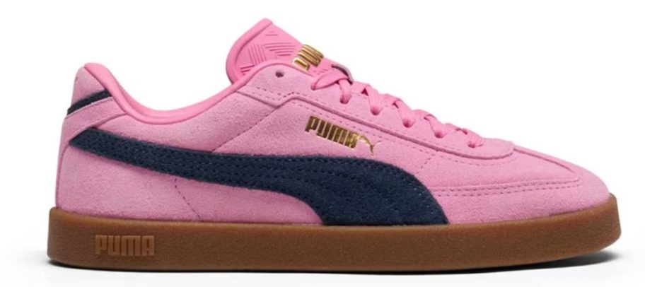 pink and navy kids Puma Club II Era Sneaker