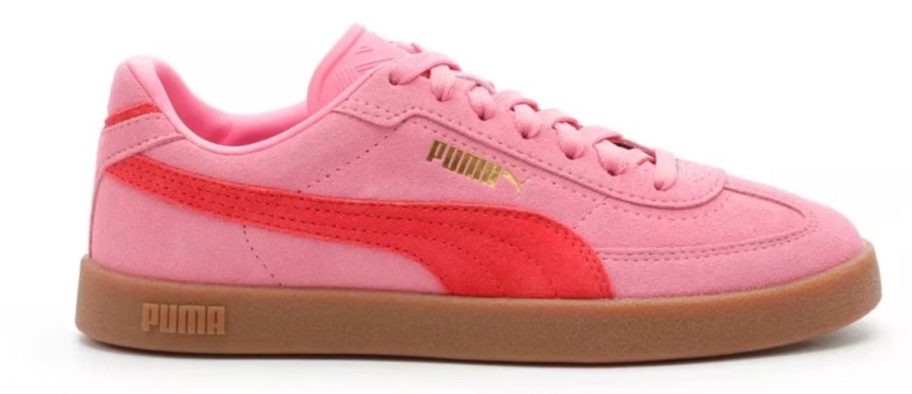 pink and red Puma Kids Club II Era Sneaker