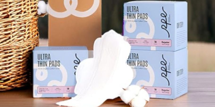100% Organic Cotton Feminine Pads 54-Count Just $11.69 Shipped on Amazon (Reg. $26)