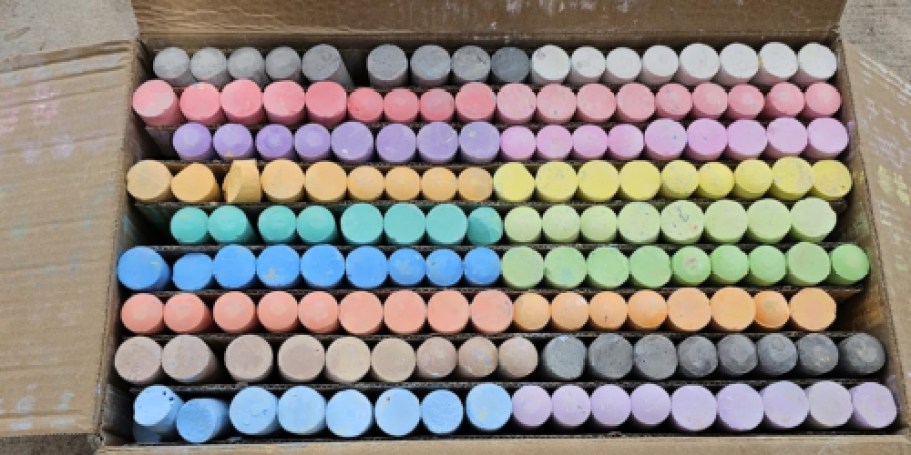 Sidewalk Chalk 162-Piece Set Only $13.49 on Amazon – Includes 18 Colors!