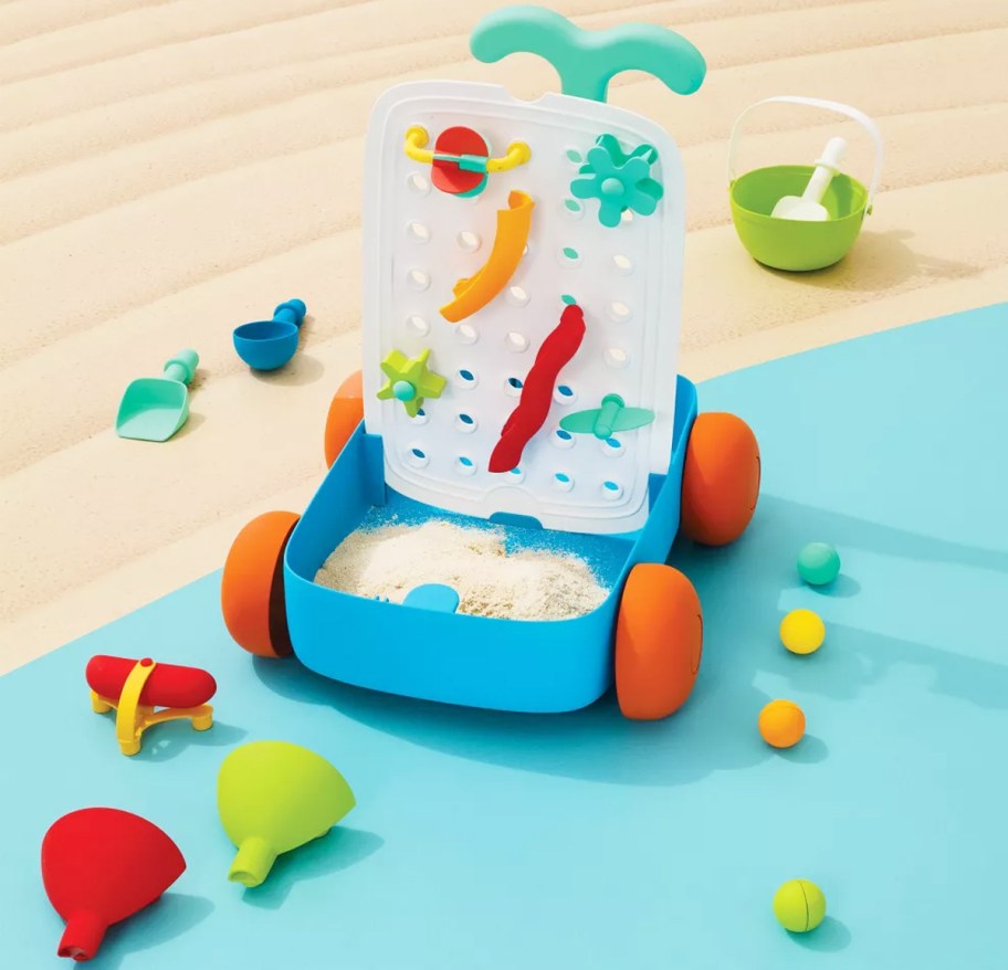 kids sand toy play center on wheels