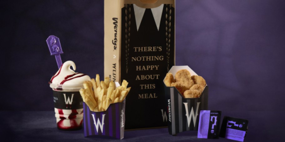 Wendy’s Drops a Spooky Wednesday Addams Meal August 4th — Bloody Frosty Included!