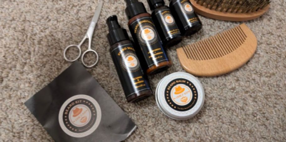 Luxury Beard Grooming Kit Only $9.99 on Amazon – Includes Wash, Oil & Tools