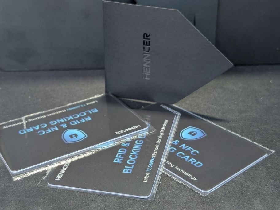 3 RFD Cards in front of a black folder