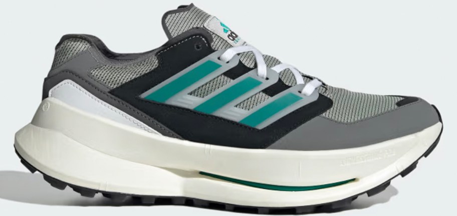 black and teal adidas shoe