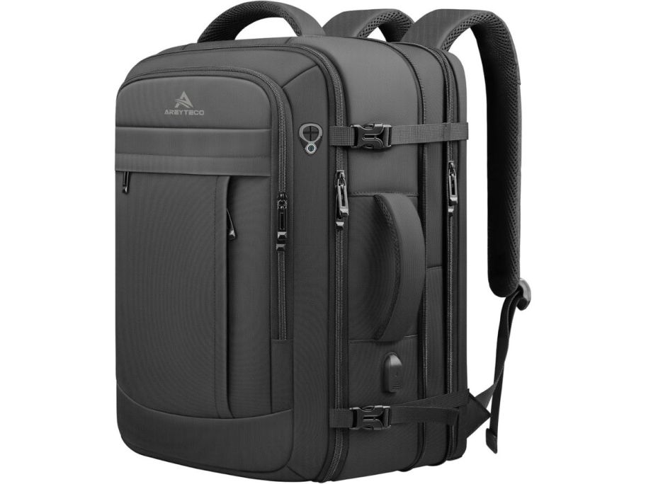 black travel backpack