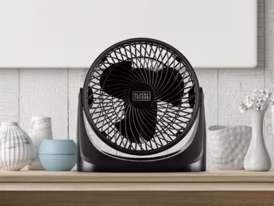 Black+Decker 7" Turbo Fan on desk