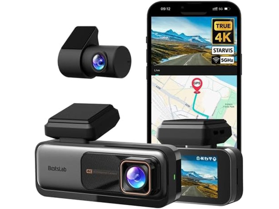 front and back dash cameras with phone 