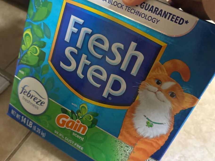 box of fresh step showcased on the floor