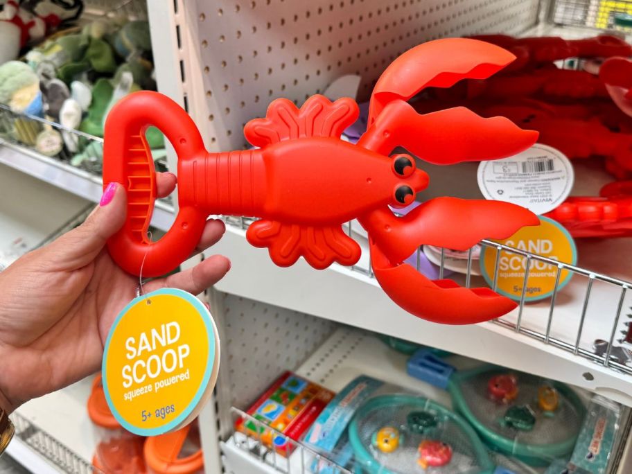 lobster Sand Scoop in hand in store