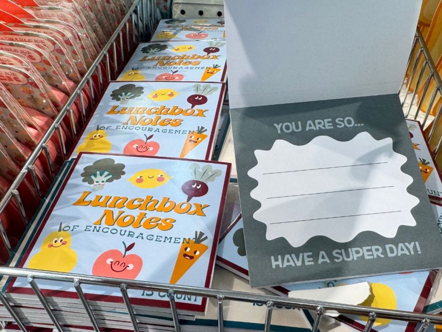 Lunchbox Notes on shelf in store