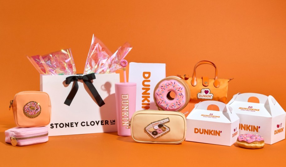 many designer purses that look like donuts on donut boxes