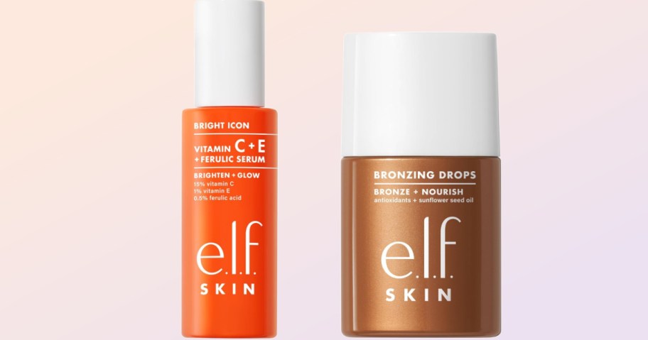elf serum and bronzing drops