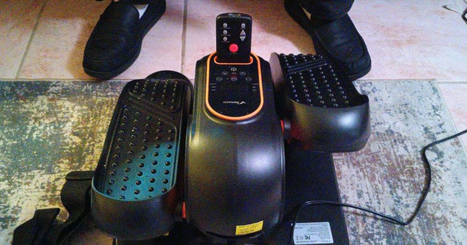 Under Desk Elliptical on rug