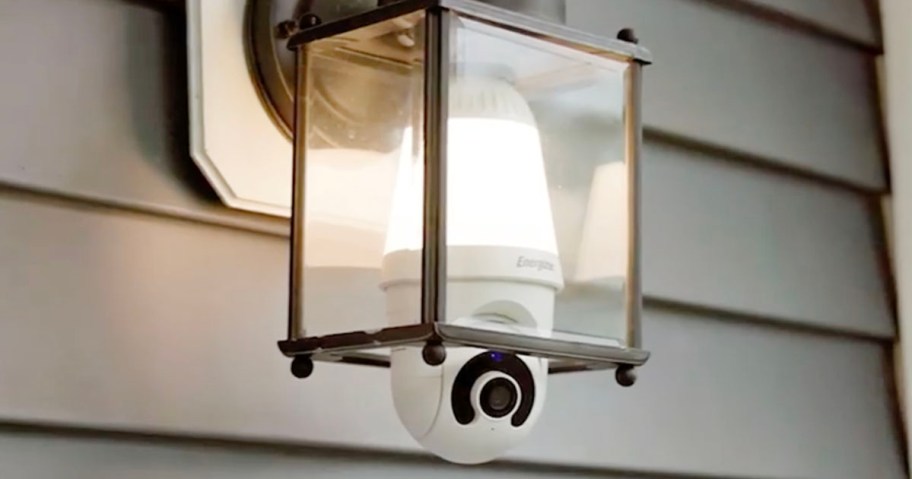 white smart bulb in outdoor light 