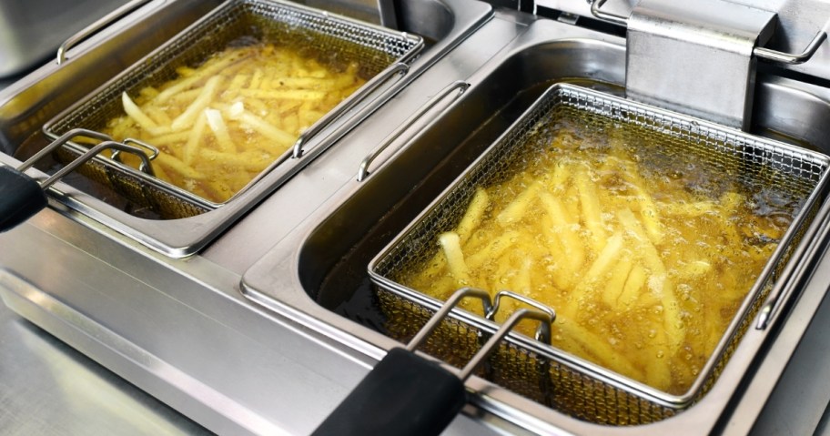 french fries in oil