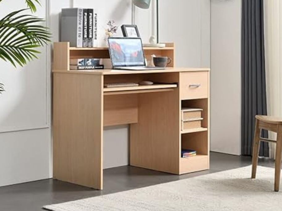 ROCKPOINT Axess Computer Desk against wall