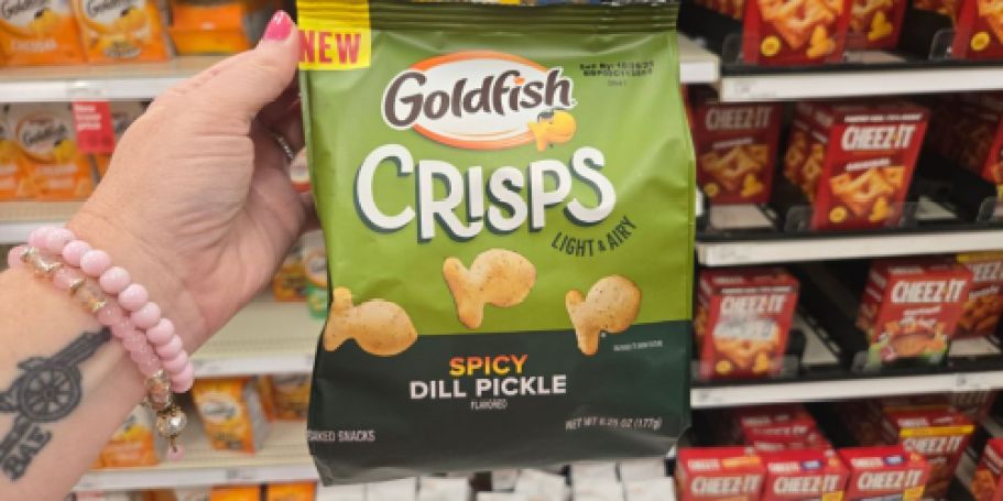 Limited-Edition Goldfish Spicy Dill Pickle Crackers Available Now