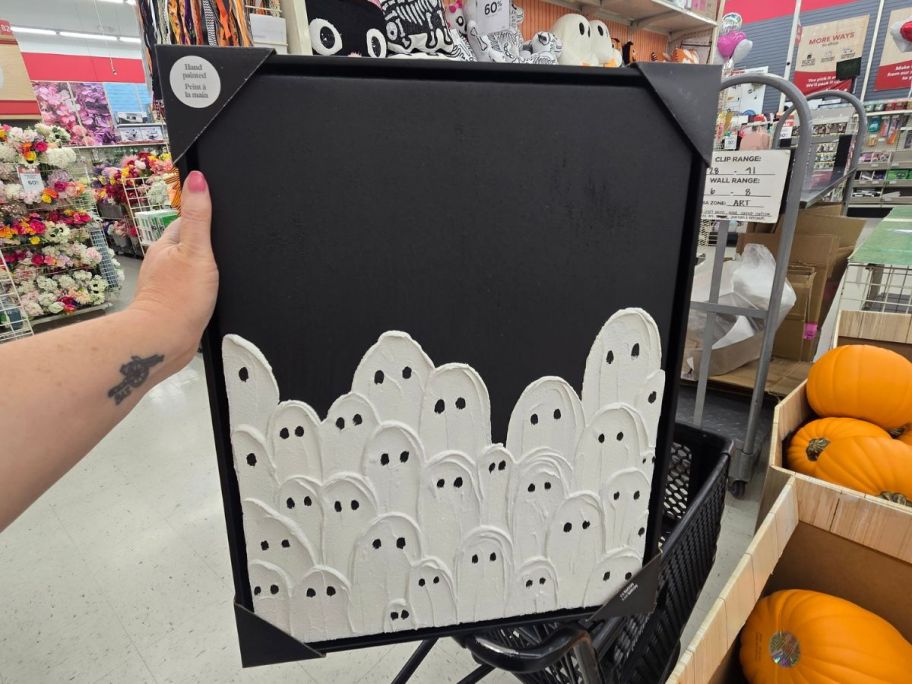 Ashland 20" Painted Ghost Wall Art in hand in store