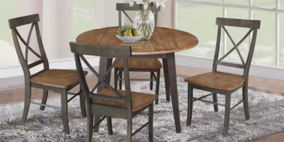 Up to 50% Off Home Depot Dining Furniture | 5-Piece Dining Table w/ Leaf Only $364 Shipped