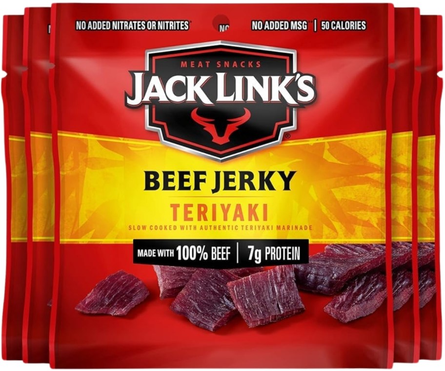 a 5 pack of teriyaki beef jerky