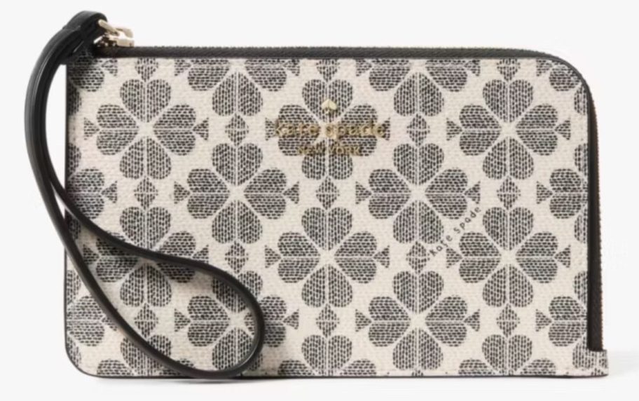 Kate Spade Lucy Spade Flower Small L-Zip Wristlet
