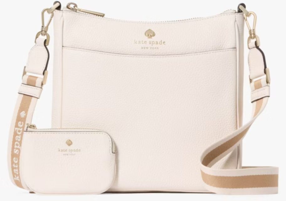 cream colored Kate Spade Emma Medium Swingpack Crossbody