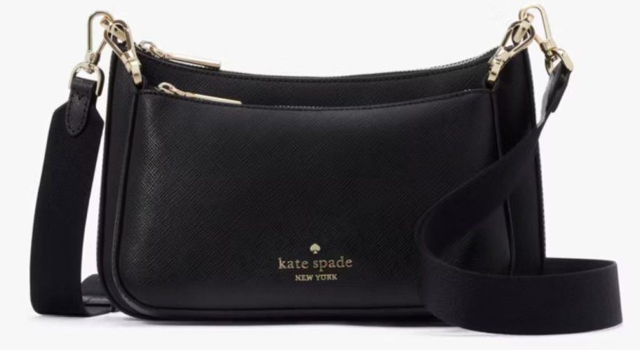 black Kate Spade Saffiano Leather Small Crossbody