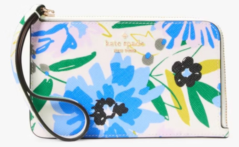 Kate Spade Lucy Floral Small L-Zip Wristlet