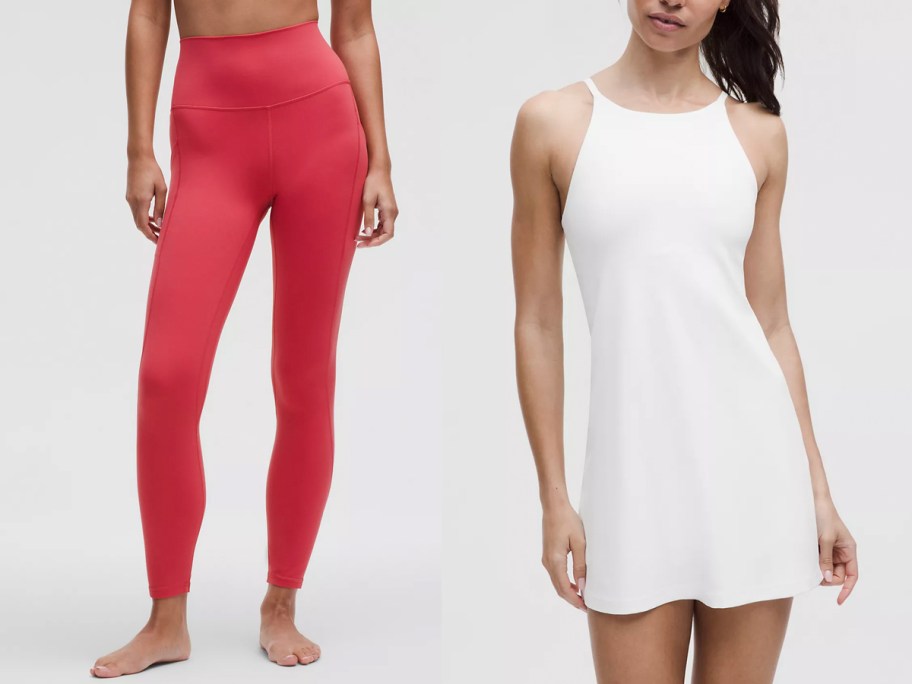 women wearing pink tights and white dress