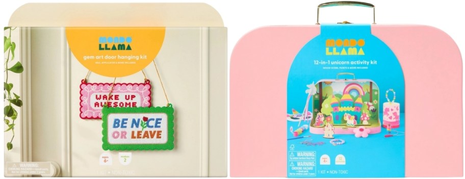 Two mondo llama craft kits