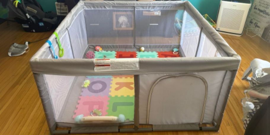 Baby Playpen Only $34 Shipped on Amazon – Includes a Zippered Door!