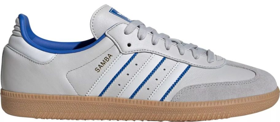blue and white adidas Men's Samba OG Shoe