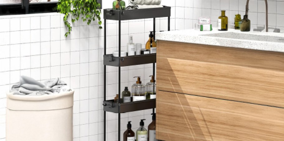 Slim 4-Tier Rolling Storage Cart Only $10.97 Shipped for Prime Members (Reg. $25)