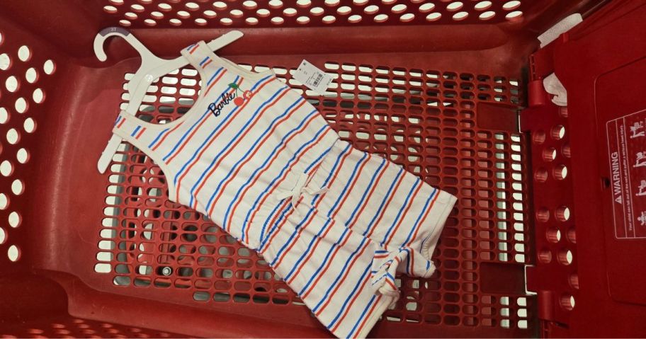 barbie romper in target cart