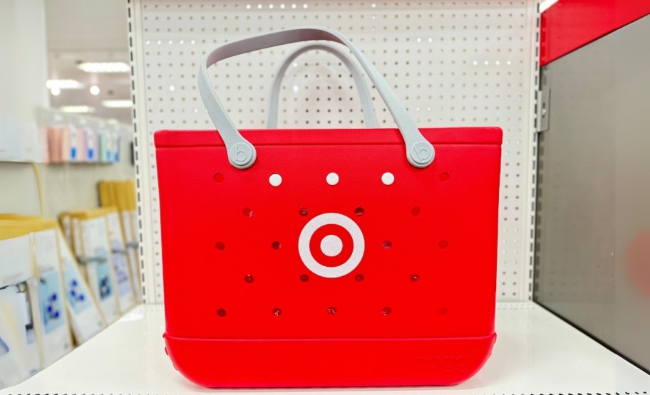 target bullseye bogg bag on a store shelf