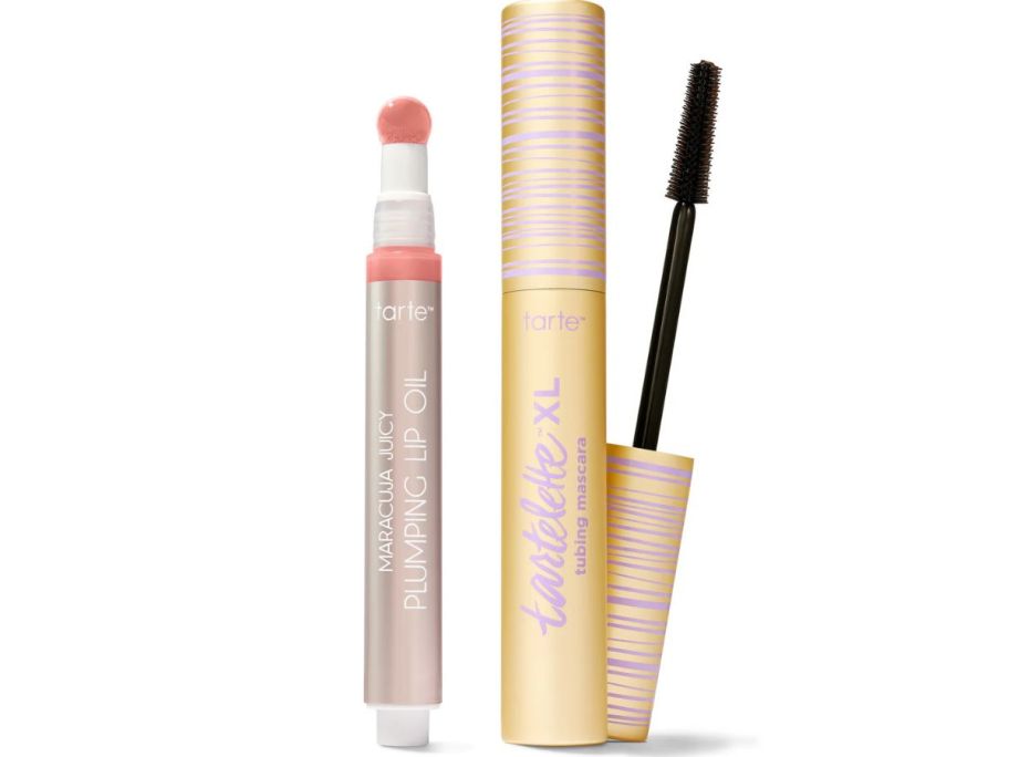 Stock Images of Tarte Maracuja Juicy Lip Plumping OIl and Tartelette XL Mascara
